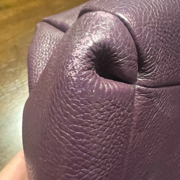 Vintage Coach Madison Phoebe Plum Pebbled Leather Shoulder Bag - Picture 13 of 13